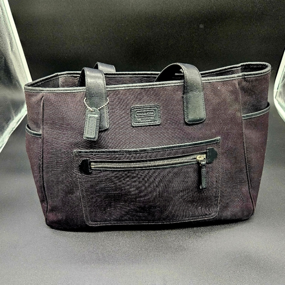 Coach Black Diaper Bag